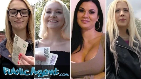 Public Agent featuring Jasmine Jae and Martin Gun's cum in mouth sex
